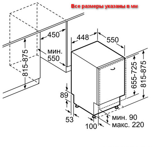 Размеры встраиваемых газовых духовых шкафов: ширина от 45 до 60 см. Стандартные высота и глубина независимых духовок